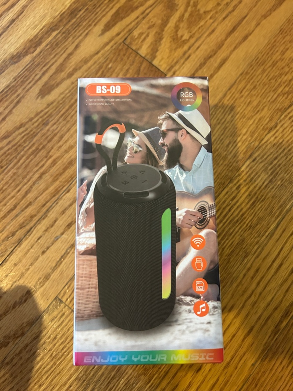 NIB Unopened Portable Bluetooth Speaker with RGB Lighting - Black